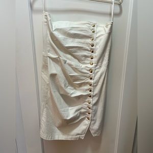Retrofete size M white jean dress